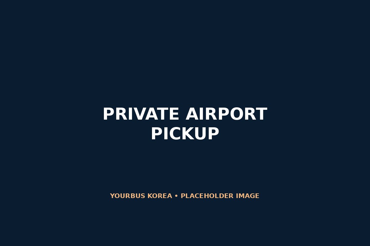 Private vehicle pickup service at Incheon International Airport in Korea