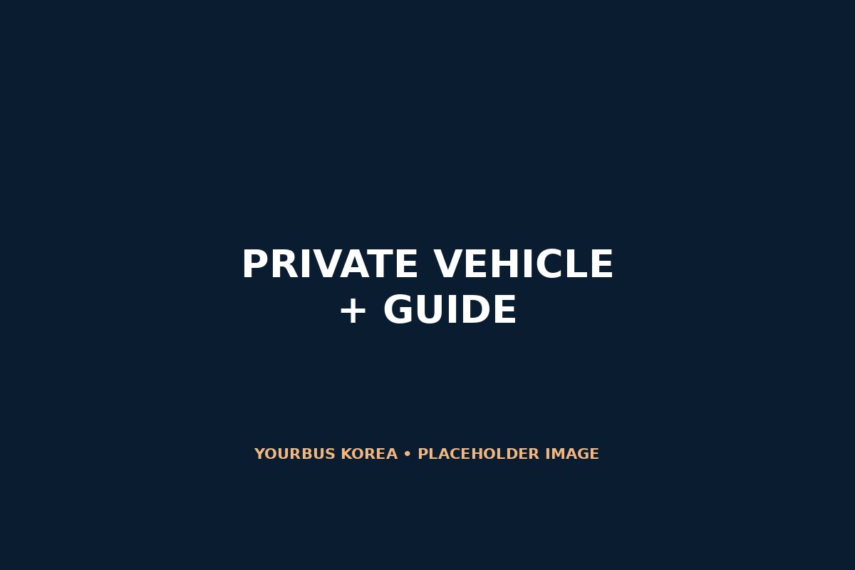 Private vehicle and professional tour guide service in Korea