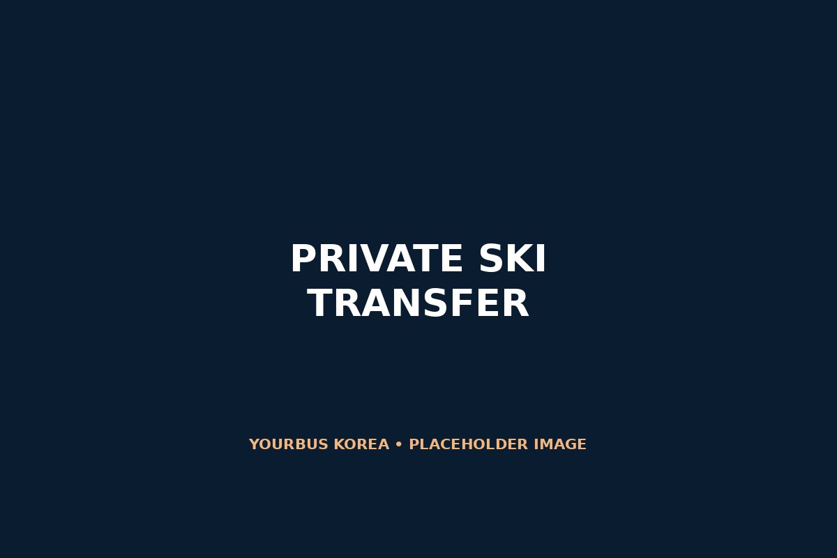 Private ski resort transfer vehicle for winter travel in Korea