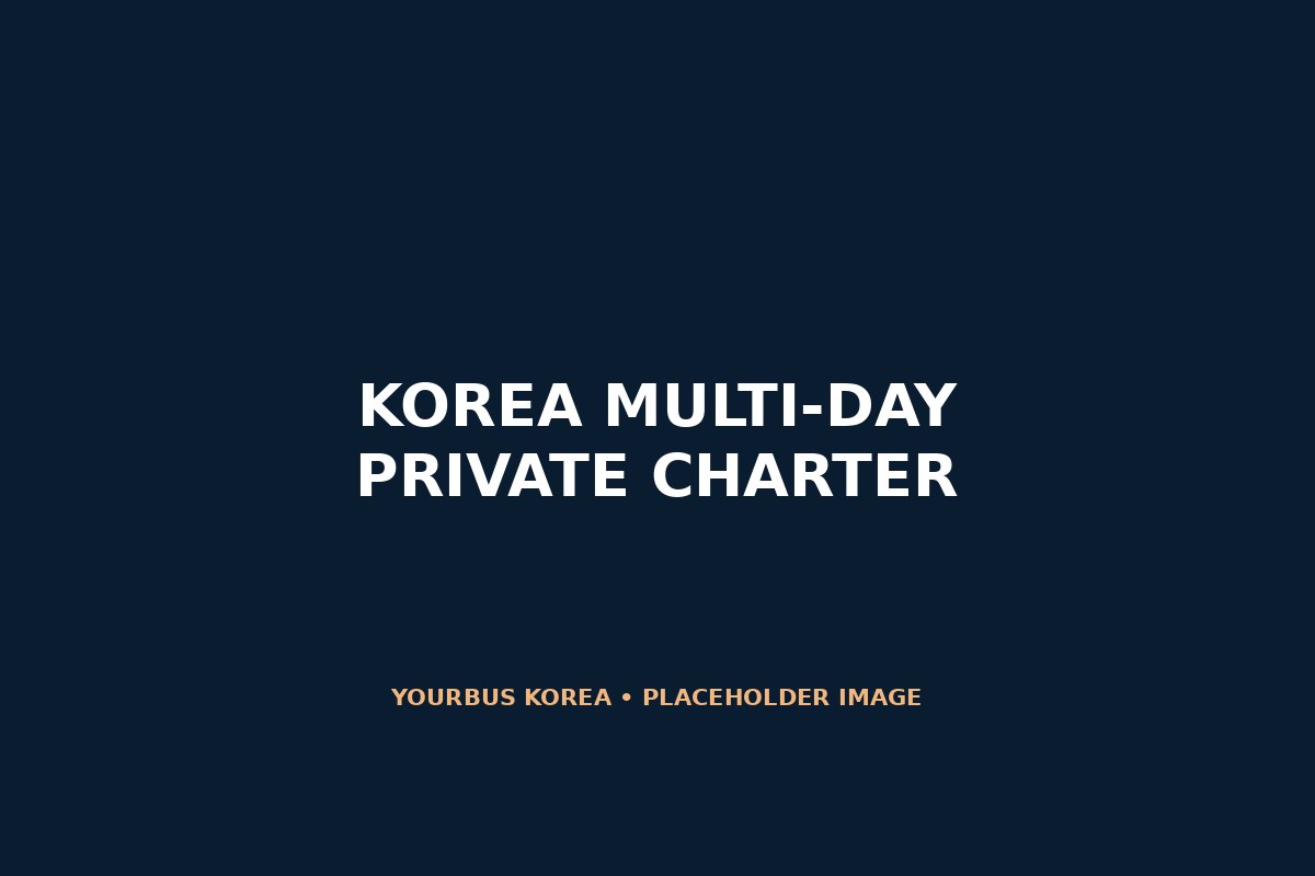 Multi-day private vehicle charter for travel across South Korea